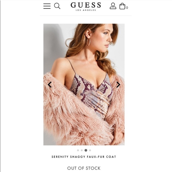 Serenity Shaggy Faux-Fur Guess Coat - Picture 2 of 5